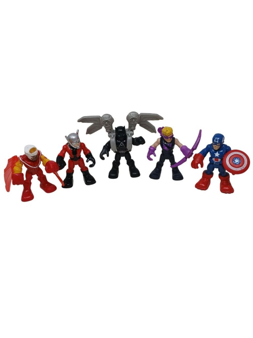 5 Marvel Super Heroes Mini Figures Capt America Batman Hawkeye Falcon AntMan J7B